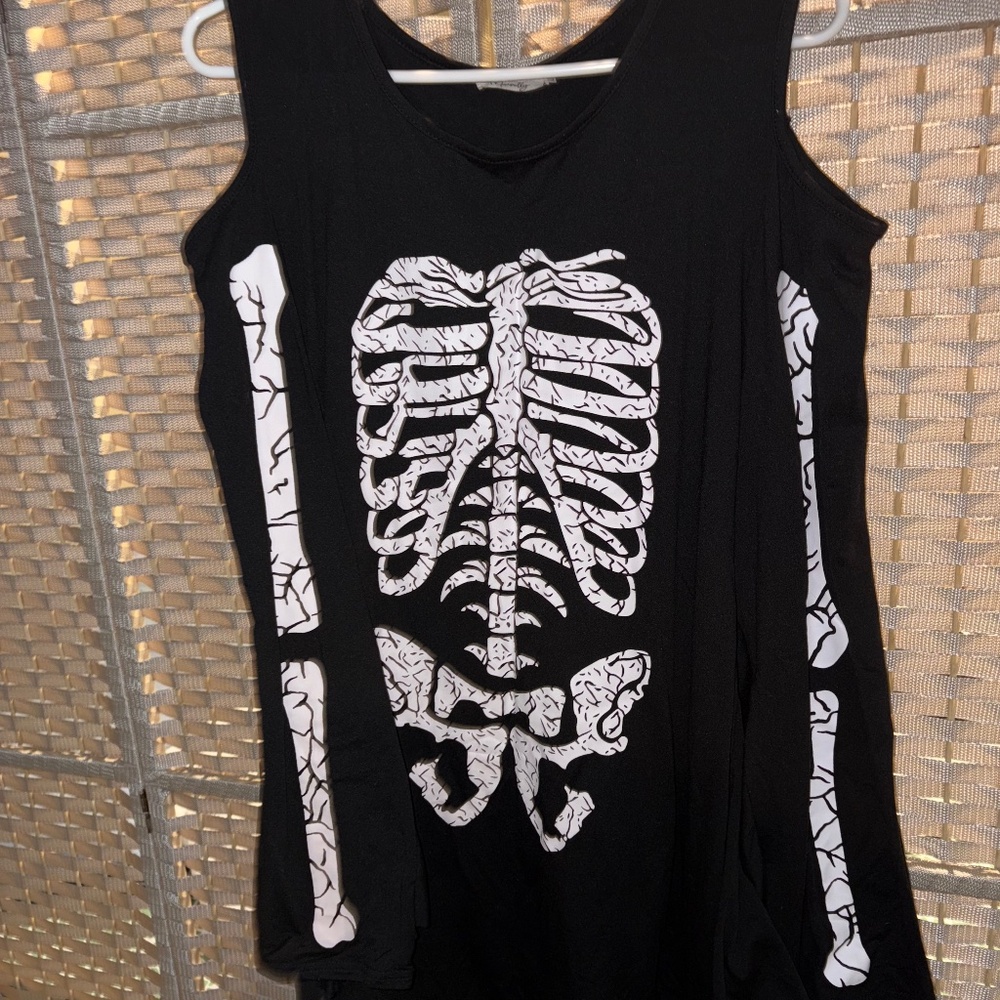 Skeleton black dress